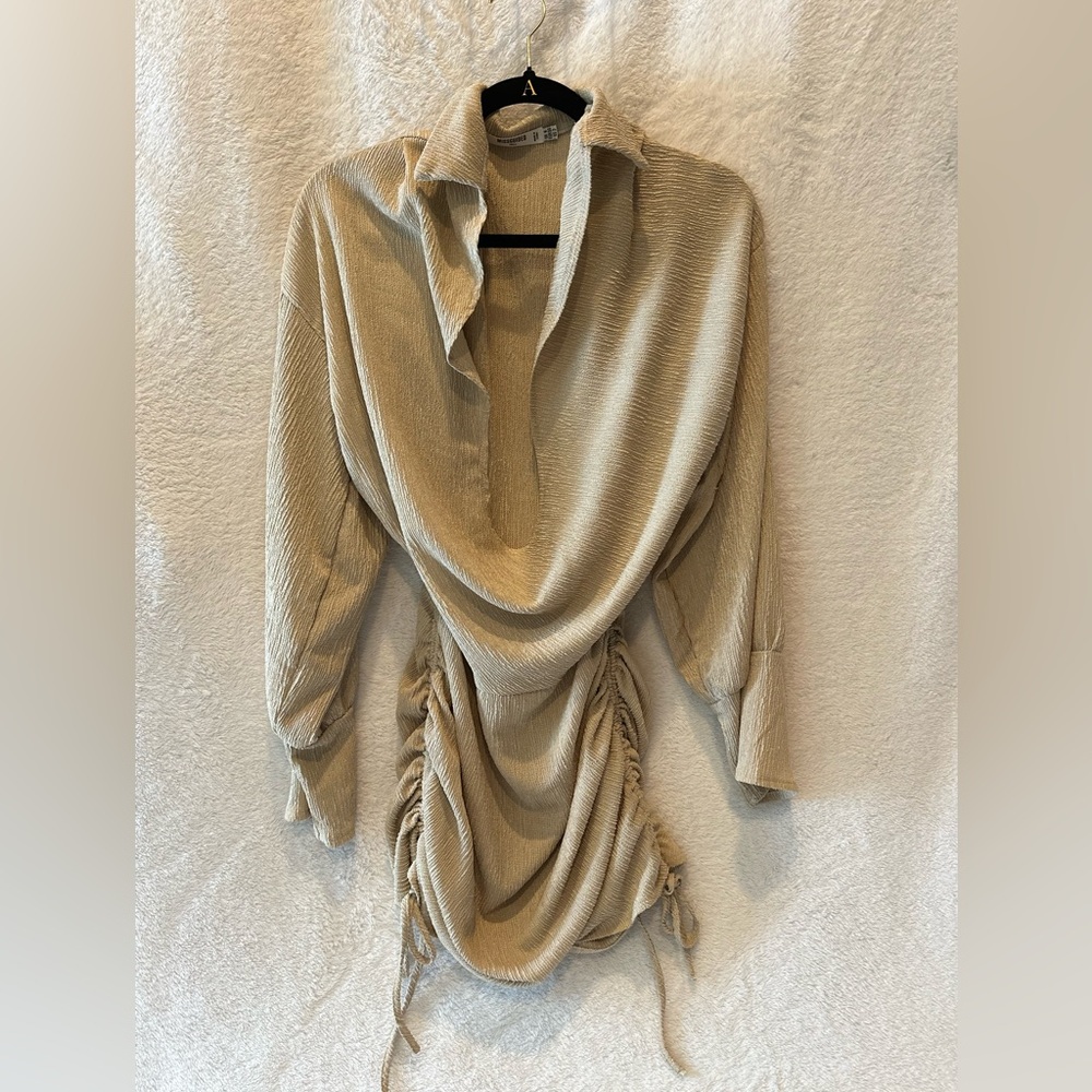 Plunge Blouse Dress